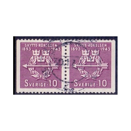 Sverige. 1943. Skyttebevægelsen, AFA nr 306Cv & 306Ch **  postfrisk stemplet FDC st,
