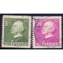 Sverige. 1943. Oscar Montelius fødsel, 5-120 Øre. AFA nr.  308-09 **  postfrisk stemplet FDC st,