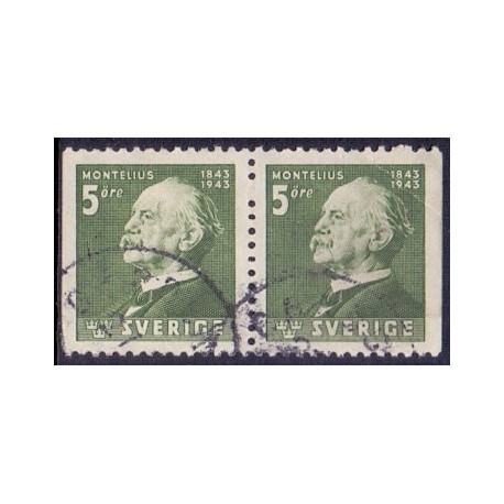 Sverige. 1943. Oscar Montelius fødsel. AFA nr.  308Cv & 308Ch ** postfrisk stemplet FDC st,
