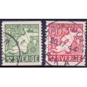 Sverige. 1944. Søkort 300-års jubilæum. 5-60 Øre, AFA nr. 310-11  ** postfrisk stemplet FDC st,