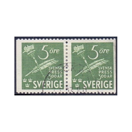 Sverige. 1945. Svensk presse 300 år, AFA nr 318Cv & 318Ch **  postfrisk stemplet FDC st,