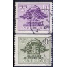 Sverige. 1945. Sparekassernes 125 års jubilæum. 10-40 Øre, AFA nr. 322-23 **   postfrisk stemplet FDC st,