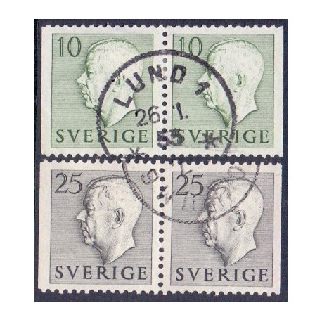 Sverige. 1951.Kong Gustav, 10-30 Øre, AFA nr. 365-69 **    postfrisk stemplet FDC st,