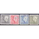 Sverige. 1952. Farve og suppleringsværdier, AFA nr. 375-81 ** (7)   postfrisk stemplet FDC st,