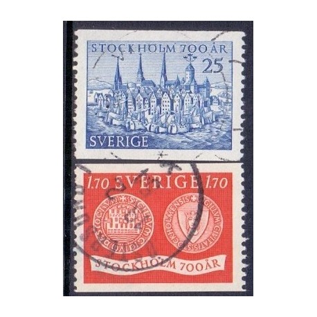 Sverige. 1953. Stockholm, 25 Øre-1,70 Kr, AFA nr. 389-90 **  postfrisk stemplet FDC st,