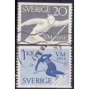 Sverige. 1954. Ski verdensmesterskaber, 20 Øre-1 Kr, AFA nr. 394-95 **  postfrisk stemplet FDC st,
