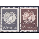 Sverige. 1954. Anne Maria Lenngren, 20-65 Øre, AFA nr. 400-01 **  postfrisk stemplet FDC st,