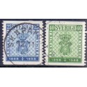 Sverige. 1955. Svenske frimærker 100 år, 25-40 Øre, AFA nr. 408-09 **    postfrisk stemplet FDC st,