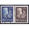Sverige. 1955. P. D. A. Atterbom 20 Øre-1,40 kr, AFA nr. 417-18 **   postfrisk stemplet FDC st,