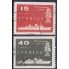 Sverige. 1958. Nordatlantiske postforbindelser, 15-40 Øre. AFA nr. 442-43 **   postfrisk stemplet FDC st,