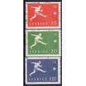 Sverige. 1958. WM i fodboldt, 15-120 Øre. AFA nr. 444-46 **   postfrisk stemplet FDC st,