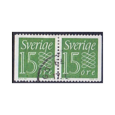 Sverige. 1962. Suppleringsværdi i vandret par. AFA 502Cv/Cn **  postfrisk stemplet FDC st,