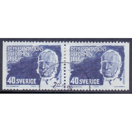 Sverige. 1966. Louis de Geer. AFA nr. 559Cv & 559Ch **   postfrisk stemplet FDC st,