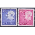 Sverige. 1967. Suppleringsværdier 45-70 Øre AFA nr. 592-93 **    postfrisk stemplet FDC st,