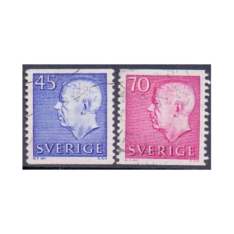 Sverige. 1967. Suppleringsværdier 45-70 Øre AFA nr. 592-93 **    postfrisk stemplet FDC st,