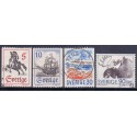 Sverige. 1967. Posthistorie og natur, 5-90 Øre AFA nr. 596-99 **    postfrisk stemplet FDC st,