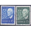 Sverige. 1967. Kong Gustav VI, 45-70 Øre,  AFA nr. 600-01 **    postfrisk stemplet FDC st,