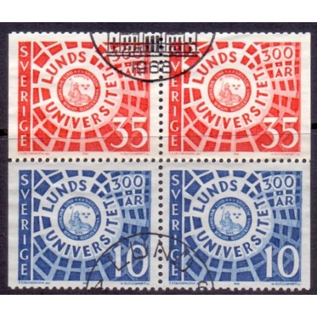 Sverige. 1968. Lund Universitet,  AFA nr. 616Cv-617Ch ** (2 par)       postfrisk stemplet FDC st,