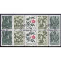 Sverige. 1968. Nordiske vilde blomster, 45 Øre. AFA nr. 611Co-615Cn ** (5 par)       postfrisk stemplet FDC st,