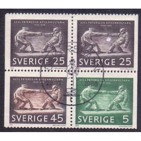 Sverige. 1968. Axel Petersson Döderhultarn, 5-45 Øre. AFA nr. 625Cv-624Ch ** (2 par)     postfrisk stemplet FDC st,