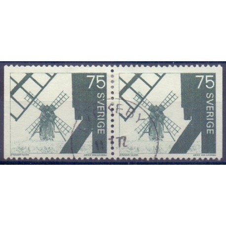 Sverige. 1971. Vindmølle. AFA nr. 718Cv  & 718Ch **    postfrisk stemplet FDC st,