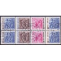Sverige. 1967. Bronzekunst. 586Co-589Cn ** (4 par)    postfrisk stemplet FDC st,