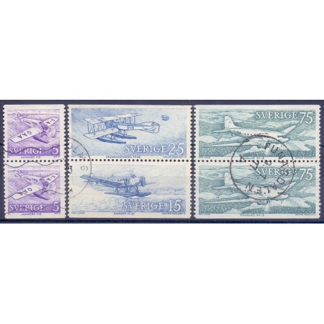 Sverige. 1972. Postfly, AFA nr. 767Co-770Cn ** (3 par)      postfrisk stemplet FDC st,