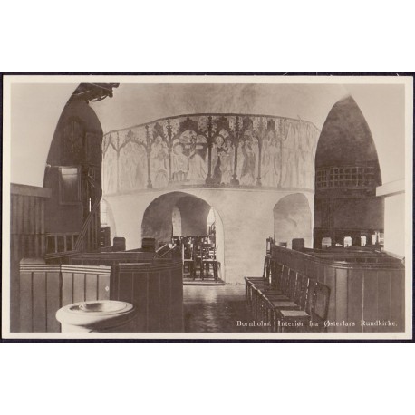 Bornholm. Interiør fra Østerlars kirke, ubrugt