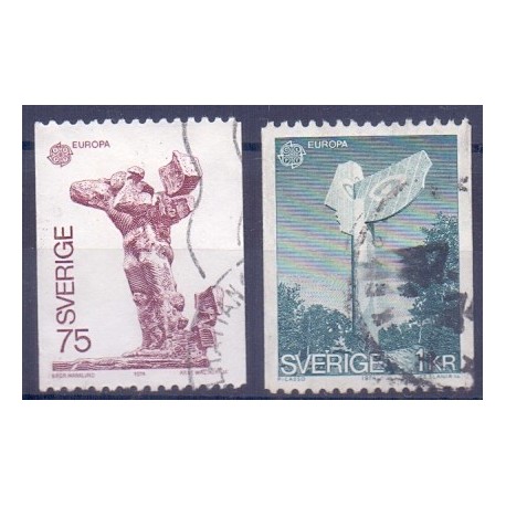 Sverige. 1974. Europamærker / CEPT, AFA nr. 856-57 **   postfrisk stemplet FDC st,