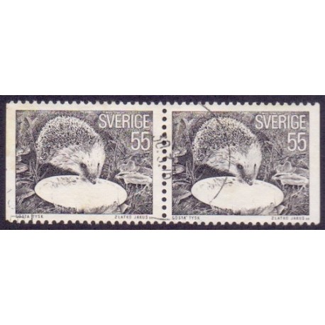 Sverige. 1975. Pindsvin. AFA nr. 927Cv & 927Ch **     postfrisk stemplet FDC st,