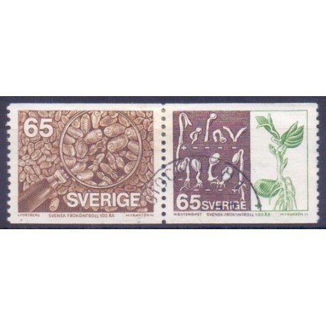 Sverige. 1976. Svensk Frøkontrol i parstykke. AFA nr. 949-50 **  postfrisk stemplet FDC st,