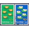 Sverige. 1977. Fællesnordisk udgave. 1,00-1,30 kr. AFA nr. 978-79 **   postfrisk stemplet FDC st,