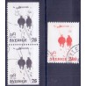 Sverige. 1977. Oskar Anderssons 75 Øre-3,80 kr. AFA nr. 987Co-88 ** (par+1)  postfrisk stemplet FDC st,