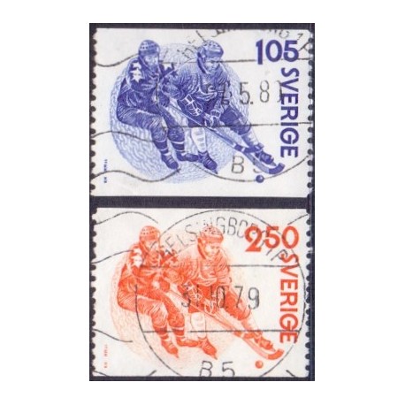 Sverige. 1979. Bandy. 1,05-2,50 kr. AFA nr. 1059-60 **   postfrisk stemplet FDC st,