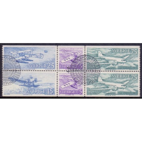 Sverige. 1972. Postfly, i hæfte / blok, AFA nr. 767Co-770Cn **      postfrisk stemplet FDC st,