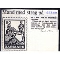 1976. 80 Øre, Glasproduktion, med Pladesår ved mandens bagben. AFA nr 626 postfrisk, stemplet
