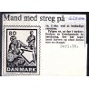 1976. 80 Øre, Glasproduktion, med Pladesår ved mandens bagben. AFA nr 626 postfrisk, stemplet