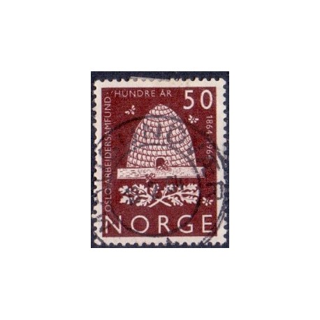 Norge Tjenste. 1955-68. 65 Øre, karmin. LUKSUSSTEMPLET AFA 83