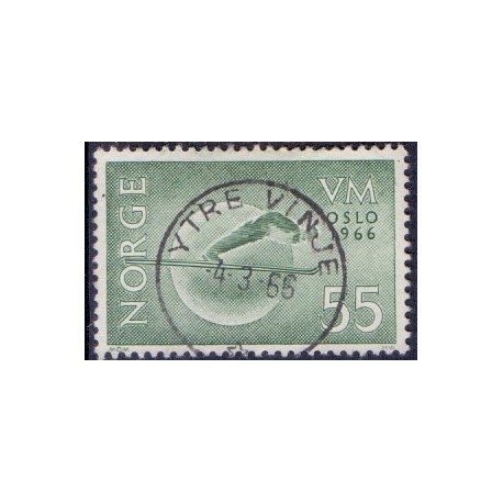 Norge. 1966. Skiverdensmesterskaberne. AFA nr. 551 Luksus stemplet