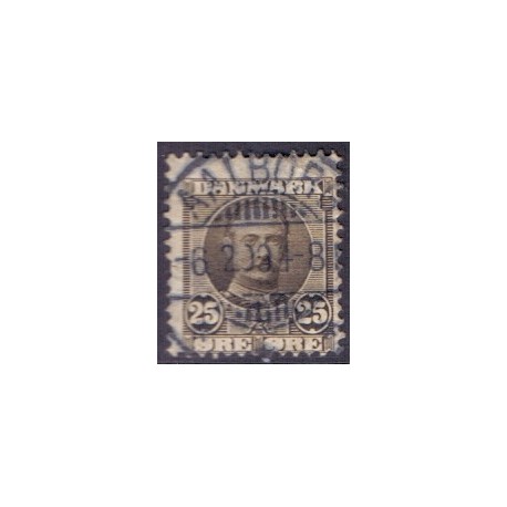1907. Frederik VIII, 25 Øre, AFA nr. 57, Lusksu-stemplet