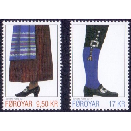 Færøerne 2017. De syv svaner, AFA nr 891-92, Postfrisk stemplet FDC