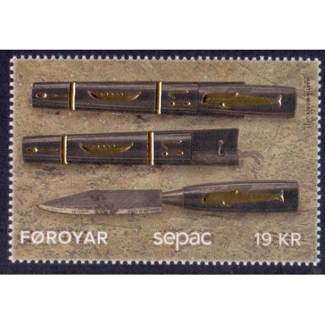 Færøerne 2017. SEPAC Færøersk kniv, AFA nr 897, Postfrisk stemplet FDC