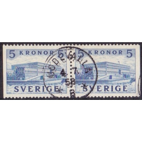 Sverige. 1941. Stokholm slot 5 Kr. 3 sider, AFA nr. 291Cv/Ch **   postfrisk stemplet FDC st,