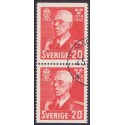 Sverige. 1943. Kong Gustav V 85 år, 20 Øre, AFA nr 303Co & 303Cn **   postfrisk stemplet FDC st,