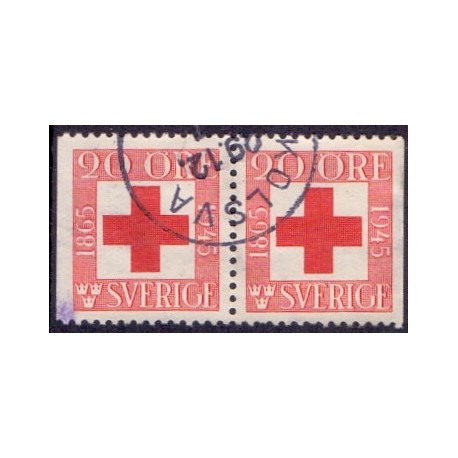 Sverige. 1945. Røde Kors, 3 sider, AFA nr. 317Cv & 317Ch **   postfrisk stemplet FDC st,