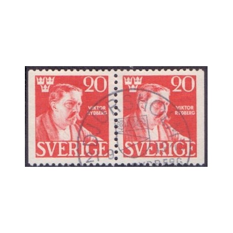 Sverige. 1945. Victor Rydberg. 20 Øre, AFA nr. 320Cv/Ch **   postfrisk stemplet FDC st,