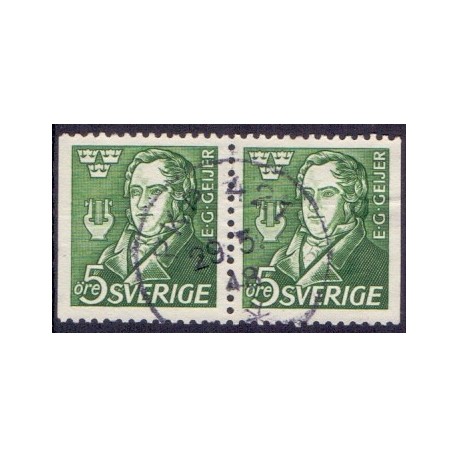 Sverige. 1947. E. G. Geijer. AFA nr. 333Cv & 333Ch **    postfrisk stemplet FDC st,