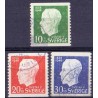 Sverige. 1948. Kong Gustav V's 90 år, 10-30+10 Øre AFA nr. 349-51 **   postfrisk stemplet FDC st,