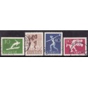 Sverige. 1953. Rigsidrætsforbundet, 10 Øre-1,40 Kr, AFA nr. 385-88 **  postfrisk stemplet FDC st,