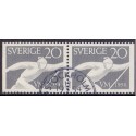 Sverige. 1954. Ski verdensmesterskaber, AFA nr. 394Cv & 394Ch  **  postfrisk stemplet FDC st,
